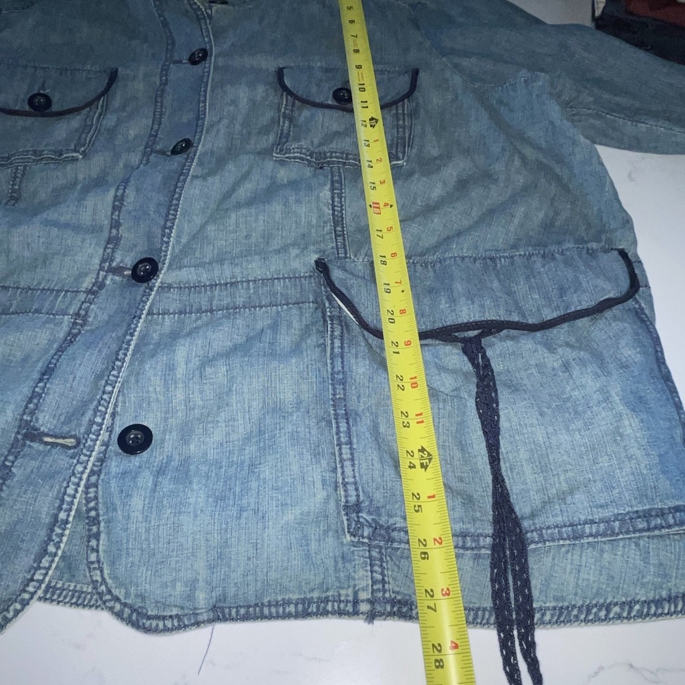 Old Navy Denim Jean Jacket Lightweight 3X 100% Cotton Transitional Layer - Picture 7 of 8